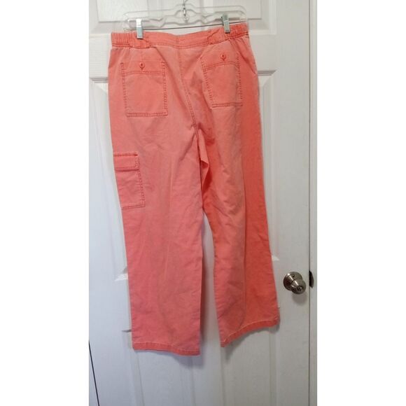 White Stag peach wide leg caro style casual boho pants 10/P - Picture 2 of 5